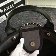 Chanel Canvas And Sequins Shopping Bag Black A66941 VS08548 - 2
