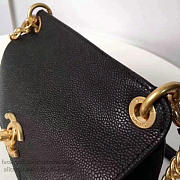 Chanel Grained Calfskin Flap Bag With Mini Top Handle Flap Bag Black a93756 VS09826 - 3