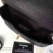 Chanel Grained Calfskin Flap Bag With Mini Top Handle Flap Bag Black a93756 VS09826 - 6
