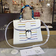 CohotBag delvaux mm brillant satchel crocodile embossed  leather white 1465 - 1