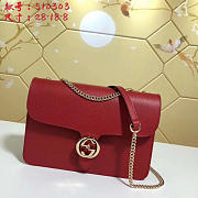 gucci gg flap shoulder bag on chain red CohotBag 510303 - 2