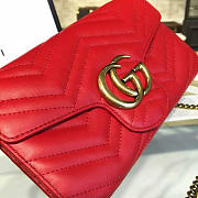 Gucci Gg Marmont Matelassé Mini Bag In Red - 6