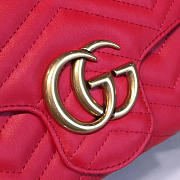 Gucci Gg Marmont Matelassé Mini Bag In Red - 5