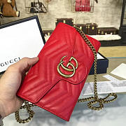 Gucci Gg Marmont Matelassé Mini Bag In Red - 3