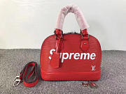 Louis Vuitton Supreme Domed Satchelv Red R40301 3008 - 5