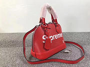 Louis Vuitton Supreme Domed Satchelv Red R40301 3008 - 4