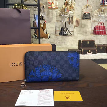 Louis Vuitton Zippy Wallet Blue 3147