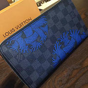 Louis Vuitton Zippy Wallet Blue 3147 - 3