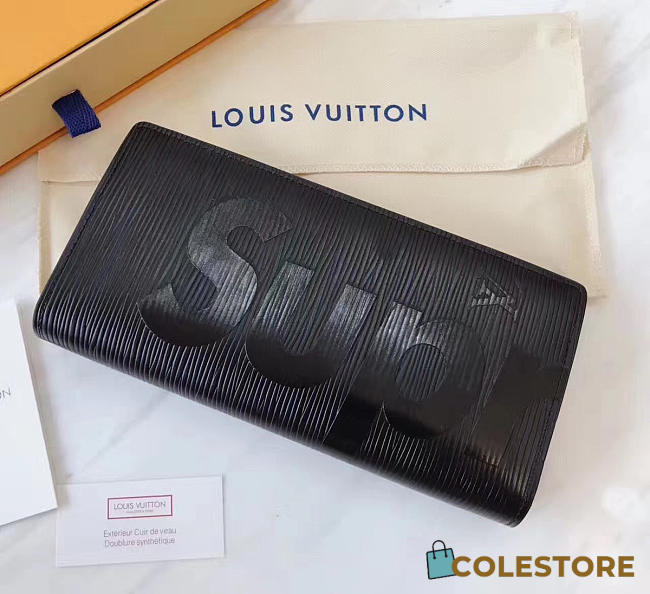 Louis Vuitton Supreme Wallet Black 3798 - 1