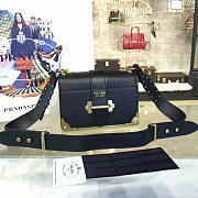 Prada Cahier Leather Shoulder Bag In Black 4270 - 2