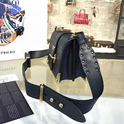 Prada Cahier Leather Shoulder Bag In Black 4270 - 3