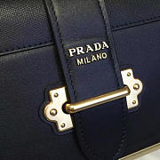 Prada Cahier Leather Shoulder Bag In Black 4270 - 5