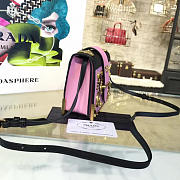 Prada Cahier Leather Shoulder Bag Meteor In Pink 4276 - 3