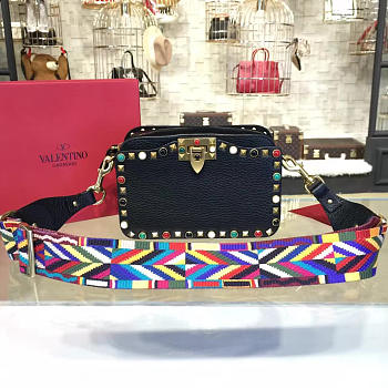 Valentino Guitar Rockstud Rolling Cross Body Bag 4428