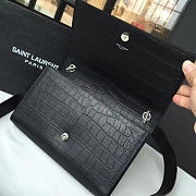 YSL Monogram Kate Crocodile Embossed Shiny Leather 4752 - 4