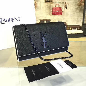 YSL Monogram Kate In Embossed Crocodile Shiny Leather 4754