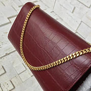 YSL Monogram Kate In Embossed Crocodile Shiny Leather 4765 - 5