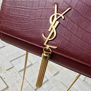 YSL Monogram Kate In Embossed Crocodile Shiny Leather 4765 - 6