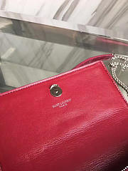 YSL Sunset Chain Wallet In Crocodile Embossed Shiny Leather 4867 - 3