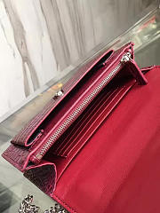 YSL Sunset Chain Wallet In Crocodile Embossed Shiny Leather 4867 - 2