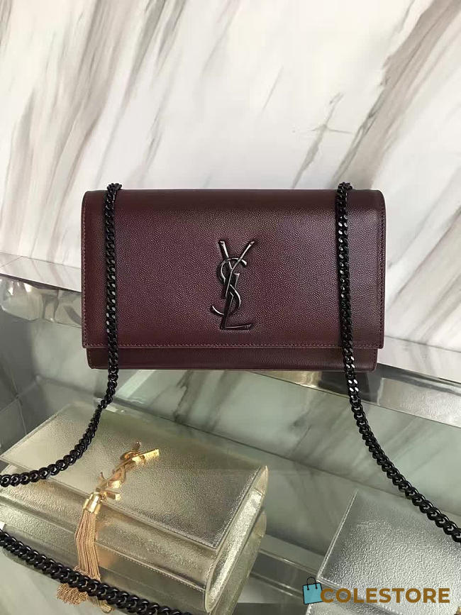 YSL Monogram Kate In Grain De Poudre Embossed Leather 5017 - 1