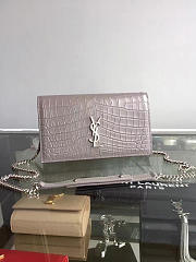 YSL Monogram Kate In Shiny Crocodile-Embossed Leather 5036 - 2