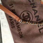 Chanel Canvas And Sequins Cubano Trip Deauville Shopping Bag Brown A66941 VS01172 - 2