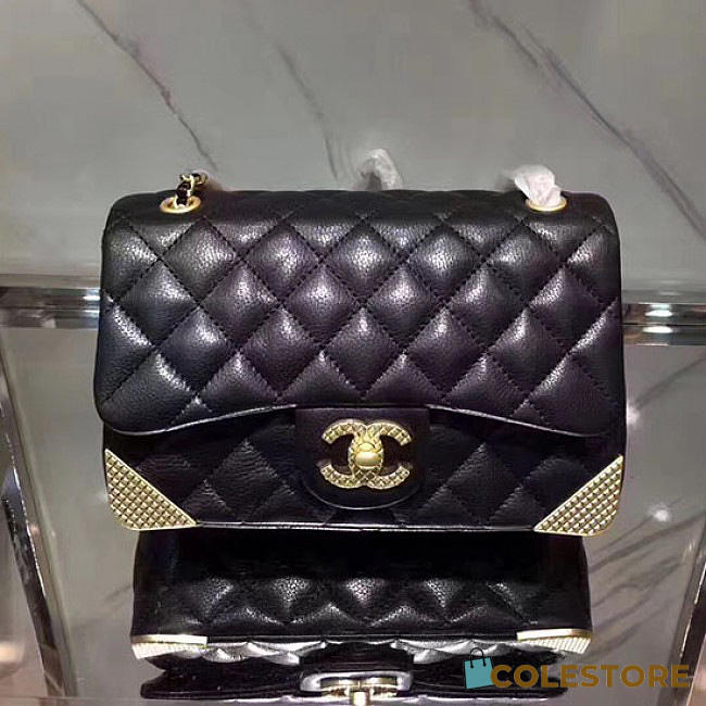 Chanel Calfskin Small Flap Bag Black A98256 VS05001 - 1