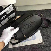 Chanel Grained Calfskin Gold-Tone Metal Backpack Black A93749 VS08053 - 5