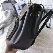 Chanel Grained Calfskin Gold-Tone Metal Backpack Black A93748 VS00467 - 6