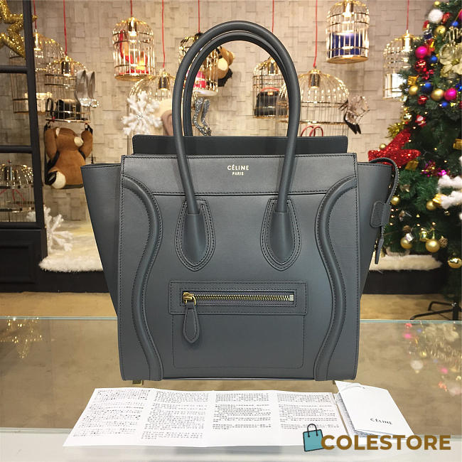 CohotBag celine leather gray micro luggage z1072 - 1