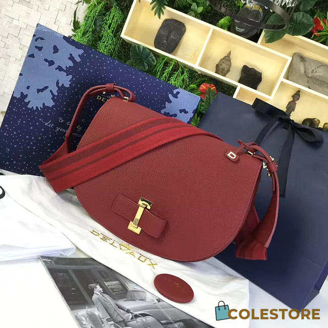 CohotBag delvaux calfskin le mutin saddle bag red 1481 - 1