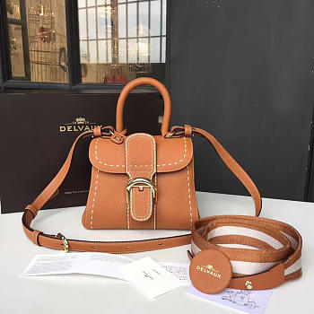 CohotBag delvaux mini brillant satchel orange 1486