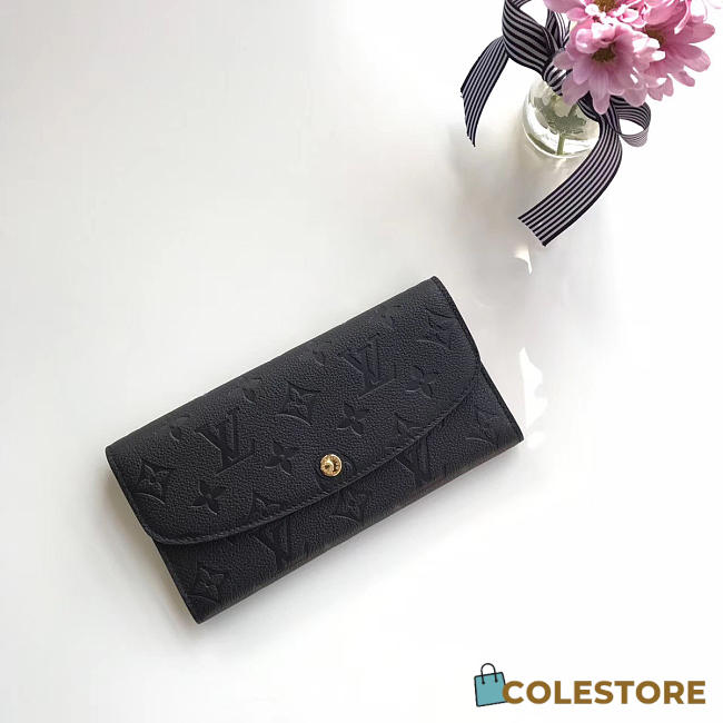 Louis Vuitton Emilie Wallet Noir 3400 - 1