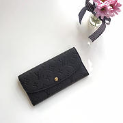 Louis Vuitton Emilie Wallet Noir 3400 - 1