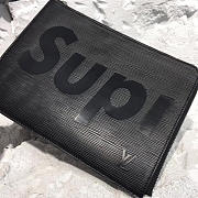 Louis Vuitton Supreme Pochette Jour Clutch Black M64574   - 5