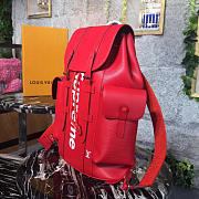 Louis Vuitton Supreme Backpack  Red Water Ripple M41709 - 5