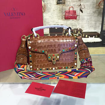 Valentino Guitar Rockstud Rolling Cross Body Bag 4589