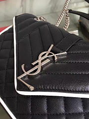 YSL Envelop Satchel Black And White 4814 - 5