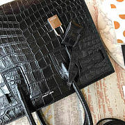 YSL Sac De Jour Crocodile Embossed Leather Black 4919 - 3