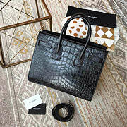 YSL Sac De Jour Crocodile Embossed Leather Black 4919 - 2