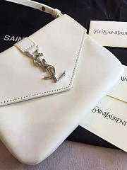 YSL Monogramme Sac Université White - 4