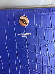 YSL Monogram Kate Gold Tassel In Embossed Crocodile Shiny Leather 5041 - 3