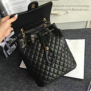 Chanel Quilted Lambskin Large Backpack Black Gold Hardware 170301 VS05666 - 5