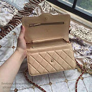 Chanel Lambskin Mini Chain Wallet Beigea 81024 VS 01851 - 6