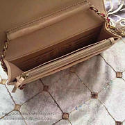 Chanel Lambskin Mini Chain Wallet Beigea 81024 VS 01851 - 4