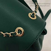 Chanel Grained Calfskin Gold-Tone Metal Backpack Green A93748 VS03992 - 4