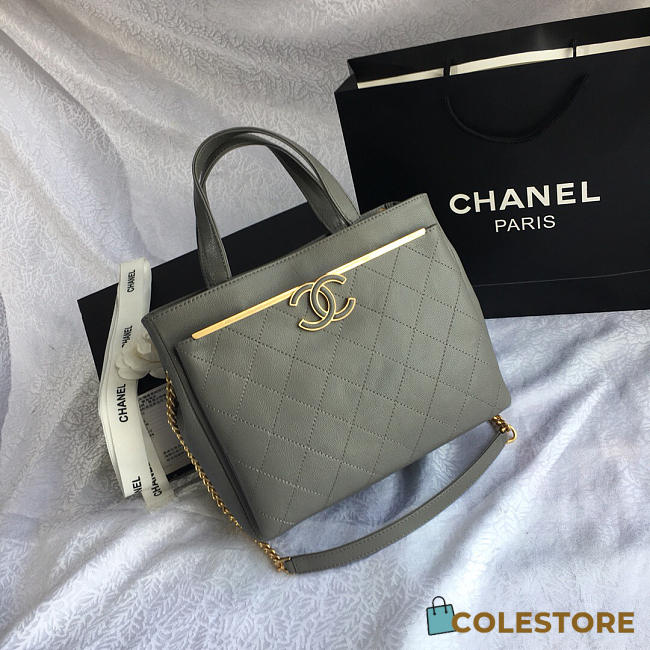 Chanel Small Shopping Bag Gray 57563 - 1