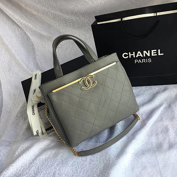 Chanel Small Shopping Bag Gray 57563