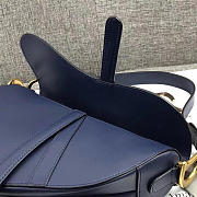 Dior Saddle Bag Original Leather Blue M0446 - 5